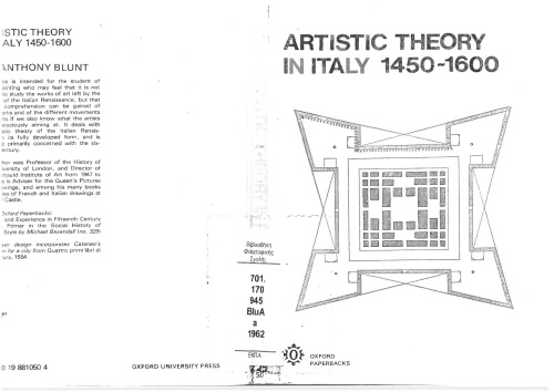 Artistic Theory in Italy 1450-1600