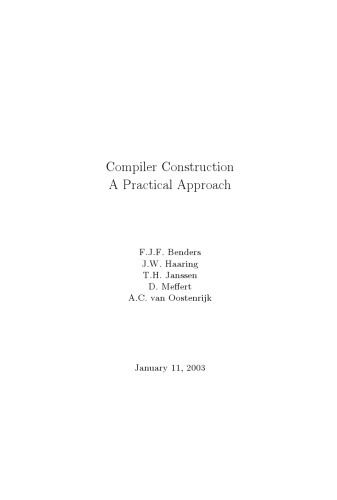 Compiler Construction. A practical Approach