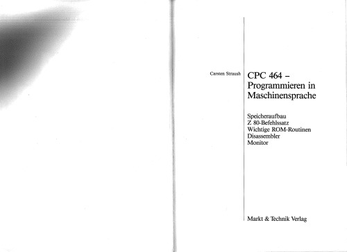 CPC 464 - Programmieren in Maschinensprache