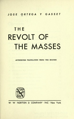 The Revolt of the Masses