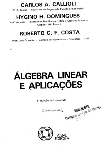 Álgebra linear e Aplicações