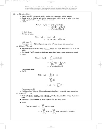 Discrete-Time Signal Processing, Solution manual