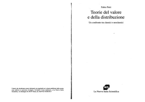 Teoria del valore e della distribuzione