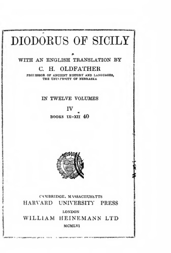 DIODORUS OF SICILY with an english trnsl.