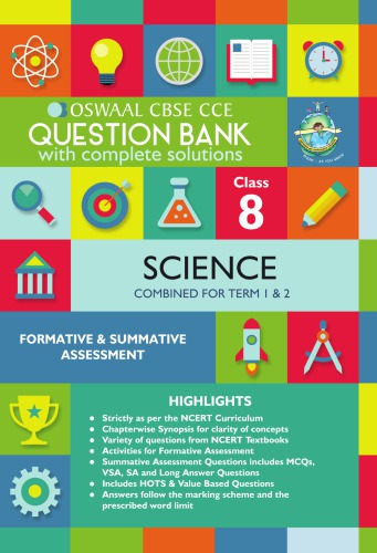 CBSE CCE Question Banks for Science Class 8 Eighth VIII Term 1 and 2 Combined with Hots Questions and Answers Oswaal