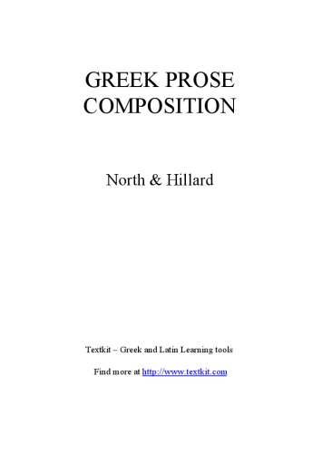 Greek Prose Composition