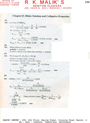 Solution of Modern Approach to Chemical Calculations RC Mukerjee not Mukherjee or Mukherji Chapter 13. R. C. MUKHEERJEE