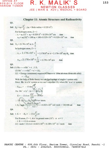 Solution of Modern Approach to Chemical Calculations RC Mukerjee not Mukherjee or Mukherji Chapter 11. R. C. MUKHEERJEE