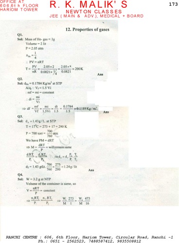 Solution of Modern Approach to Chemical Calculations RC Mukerjee not Mukherjee or Mukherji Chapter 12. R. C. MUKHEERJEE