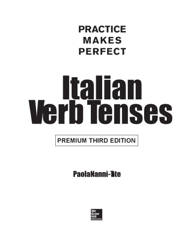 Italian Verb Tenses [3rd ed.]