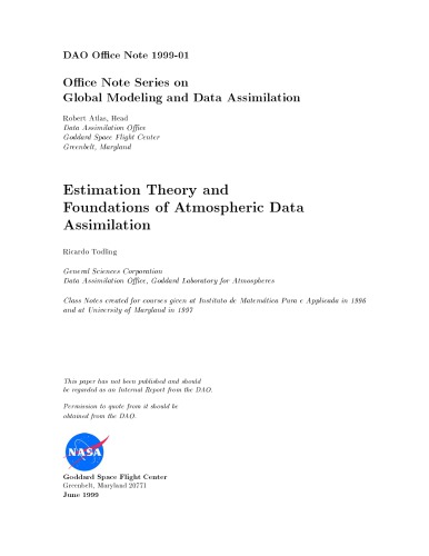 Estimation Theory and Foundations of Atmospheric Data Assimilation