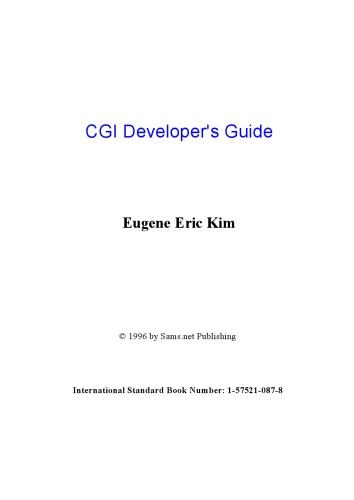 CGI Developer’s Guide