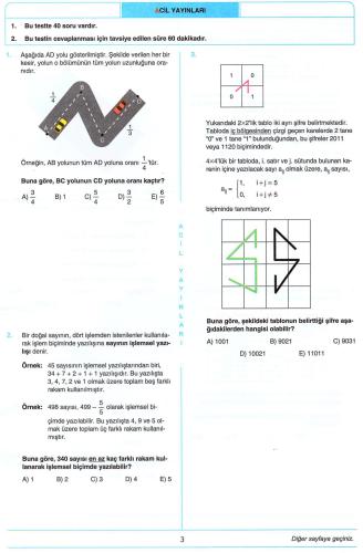 Acil 14 TYT Matematik Deneme 3-4