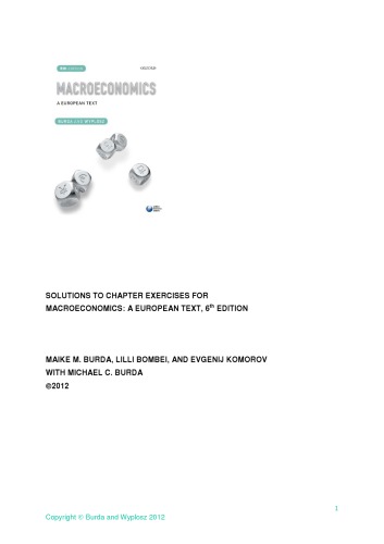 Macroeconomics: A European Text - Solutions