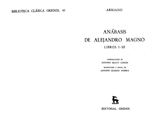 Anábasis de Alejandro Magno Libros I a III