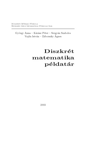 Diszkrét matematika példatár