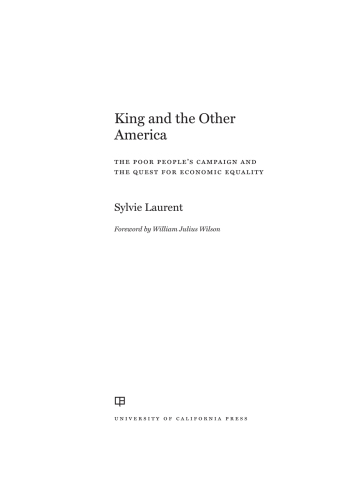 King and the Other America: The Poor People’s Campaign and the Quest for Economic Equality