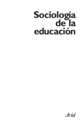 Sociología de la educación