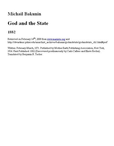 God and the State