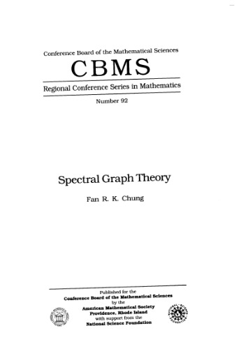 Spectral Graph Theory