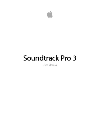 Soundtrack Pro 3 User Manual