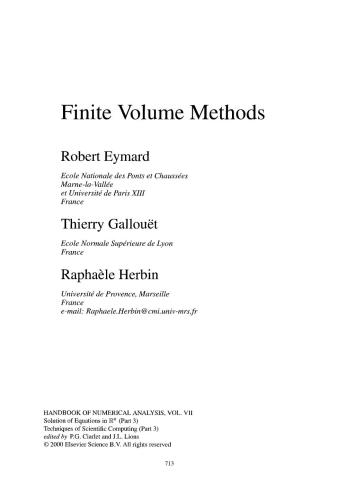 Handbook of Numerical Analysis. Solution of Equations in Rn (Part 3), Techniques of Scientific Computing (Part 3)