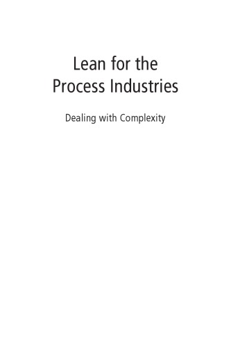 Lean for the process industries: dealing with complexity