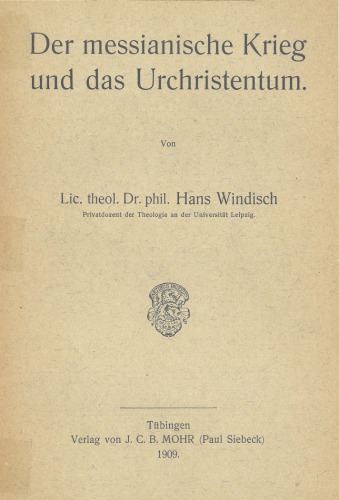 Der messianische Krieg und das Urchristentum