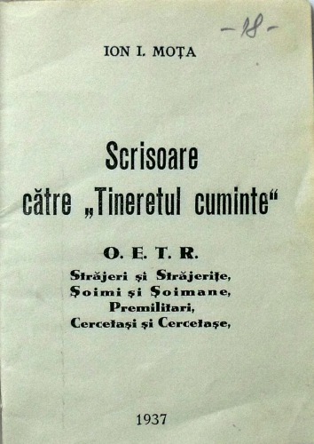 Scrisoare către „Tineretul cuminte“