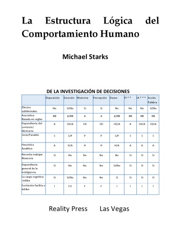 La Estructura Lógica del Comportamiento Humano