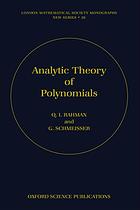 Analytic theory of polynomials