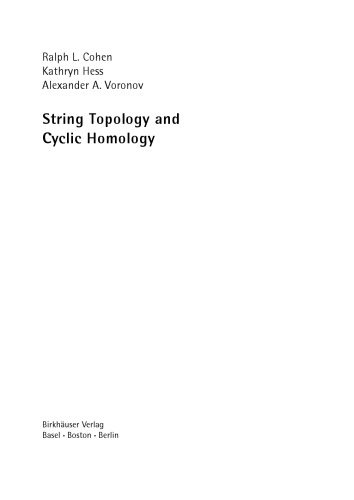 String Topology and Cyclic Homology