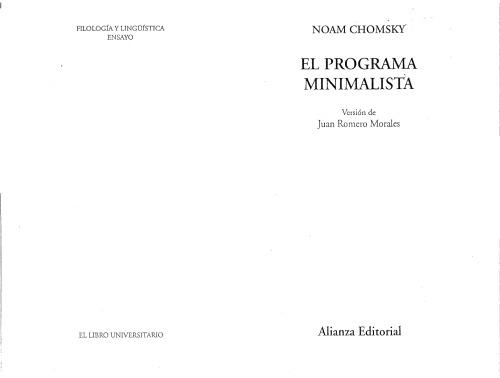 El programa minimalista