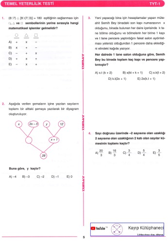 Tümay 16 IQ Matematik Deneme 1