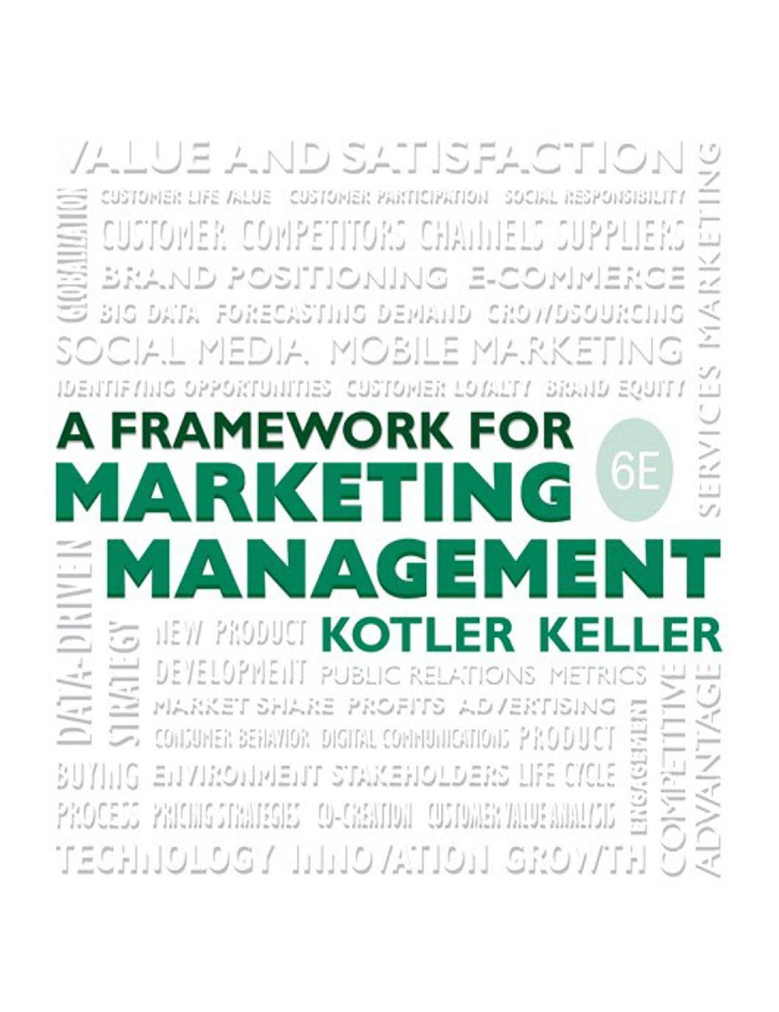 Framework for Marketing Management