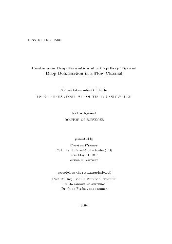 Continuous Drop Formation at a Capillary Tip and Drop Deformation in a Flow Channel