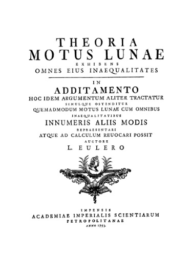 Theoria motus Lunae