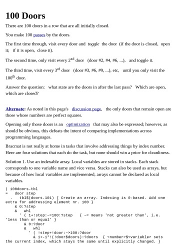 Bracmat Programming Language Examples from RosettaCode.org