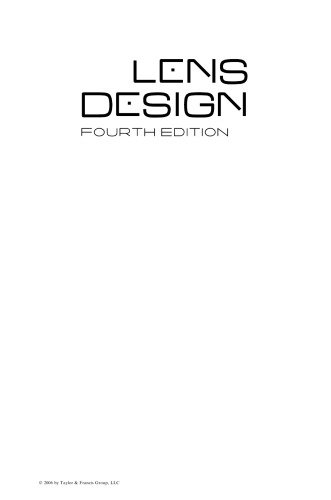 Lens Design, Fourth Edition