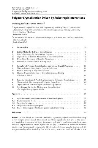 Interphases and Mesophases in Polymer Crystallization III