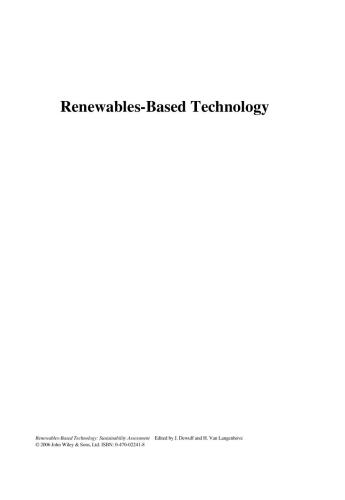 Renewable based technologies