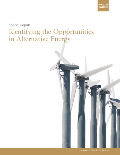 Special Report - Identifiying & opportunities alternative energy IMT