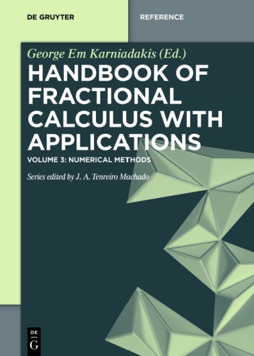 Handbook of fractional calculus with applications Volume 3, Numerical methods