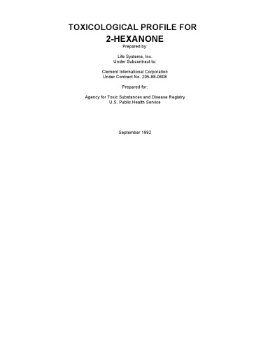 Toxicological profiles - 2-hexanone