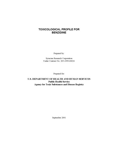 Toxicological profiles - Benzidine