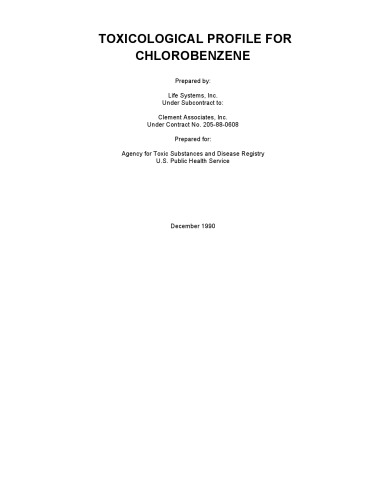 Toxicological profiles - Chlorobenzene