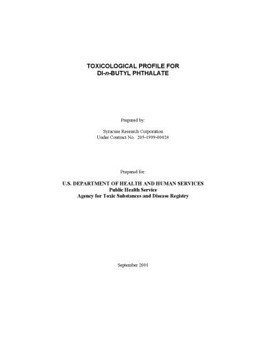 Toxicological profiles - Di-n-butyl phthalate