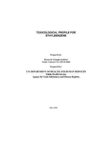 Toxicological profiles - Ethylbenzene