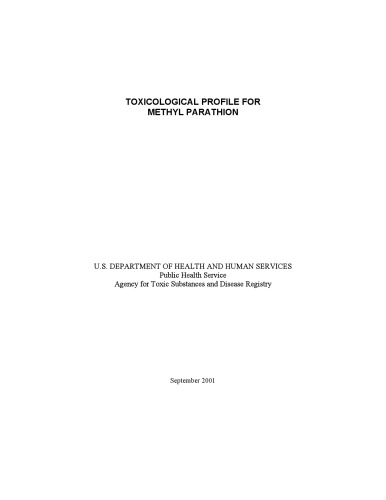 Toxicological profiles - Methyl parathion