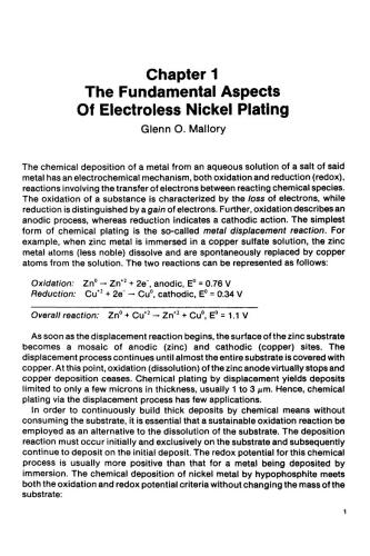 Electroless Plating - Fundamentals and Applications